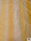 Hazy Striped Yarn-Dyed Silk Shantung - Golden Yellow / Beige