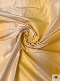Hazy Striped Yarn-Dyed Silk Shantung - Golden Yellow / Beige