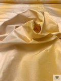 Hazy Striped Yarn-Dyed Silk Shantung - Golden Yellow / Beige