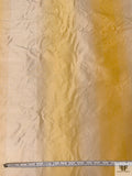 Hazy Striped Yarn-Dyed Silk Shantung - Golden Yellow / Beige