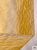 Hazy Striped Yarn-Dyed Silk Shantung - Golden Yellow / Beige