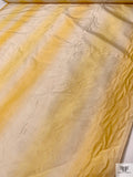 Hazy Striped Yarn-Dyed Silk Shantung - Golden Yellow / Beige