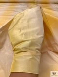 Hazy Striped Yarn-Dyed Silk Shantung - Golden Yellow / Beige