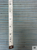 Horizontal Pinstripe Yarn-Dyed Silk Shantung - Blues / Grey