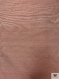 Horizontal Pinstripe Yarn-Dyed Silk Shantung - Red / Off-White