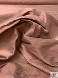 Horizontal Pinstripe Yarn-Dyed Silk Shantung - Red / Off-White