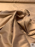 Horizontal Pinstripe Yarn-Dyed Silk Shantung - Tan