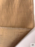 Horizontal Pinstripe Yarn-Dyed Silk Shantung - Tan