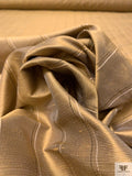 Striped Yarn-Dyed Silk Shantung - Tan / White / Black