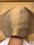 Striped Yarn-Dyed Silk Shantung - Tan / White / Black