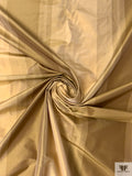 Striped Yarn-Dyed Silk Taffeta - Golden Khaki