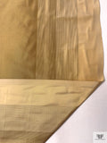 Striped Yarn-Dyed Silk Taffeta - Golden Khaki