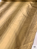 Striped Yarn-Dyed Silk Taffeta - Golden Khaki