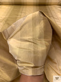 Striped Yarn-Dyed Silk Taffeta - Golden Khaki