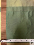 Yarn-Dyed Silk Taffeta with Satin-Faille Windowpane Pattern - Greens / Dusty Corals / Khaki