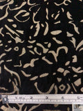 Floral Burnout Panné Velvet on Metallic Chiffon - Black / Gold