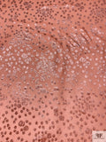 French Clusters Burnout Panné Velvet with Lurex - Peach Orange