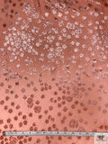 French Clusters Burnout Panné Velvet with Lurex - Peach Orange