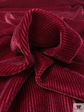 Italian Ottoman-Like Burnout Velvet - Burgundy