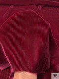 Italian Ottoman-Like Burnout Velvet - Burgundy