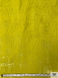 Italian Ottoman-Like Burnout Velvet - Chartreause Yellow