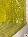 Italian Ottoman-Like Burnout Velvet - Chartreause Yellow