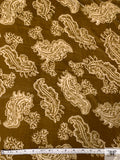 Paisley Burnout Velvet - Bronze Ochre