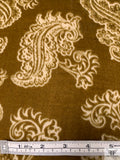 Paisley Burnout Velvet - Bronze Ochre