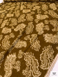 Paisley Burnout Velvet - Bronze Ochre