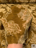 Paisley Burnout Velvet - Bronze Ochre