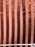 Striped Burnout Velvet - Dark Copper