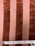 Striped Burnout Velvet - Dark Copper