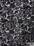 Floral Burnout Velvet - Black