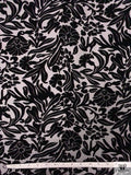 Floral Burnout Velvet - Black
