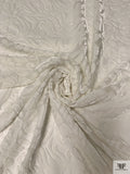Floral Burnout Velvet - Off-White