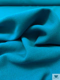 Italian Solid Double Wool Crepe - Turquoise Blue