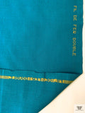 Italian Solid Double Wool Crepe - Turquoise Blue