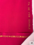 Italian Solid Double Wool Crepe - Hot Pink