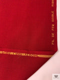 Italian Solid Double Wool Crepe - Dark Red