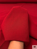 Italian Solid Double Wool Crepe - Dark Red