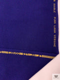 Italian Solid Double Wool Crepe - Navy Purple
