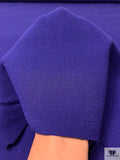 Italian Solid Double Wool Crepe - Navy Purple