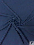 Italian Solid Double Wool Crepe - Dark Navy