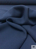Italian Solid Double Wool Crepe - Dark Navy