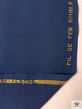 Italian Solid Double Wool Crepe - Dark Navy