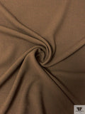Italian Solid Double Wool Crepe - Mocha Brown