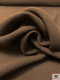 Italian Solid Double Wool Crepe - Mocha Brown