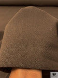 Italian Solid Double Wool Crepe - Mocha Brown