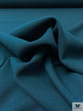Italian Solid Double Wool Crepe - Dark Teal