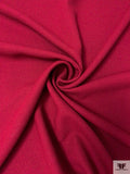 Italian Solid Double Wool Crepe - Royal Maroon